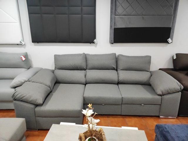 Sofá Chaise Longue Aqualine Gris