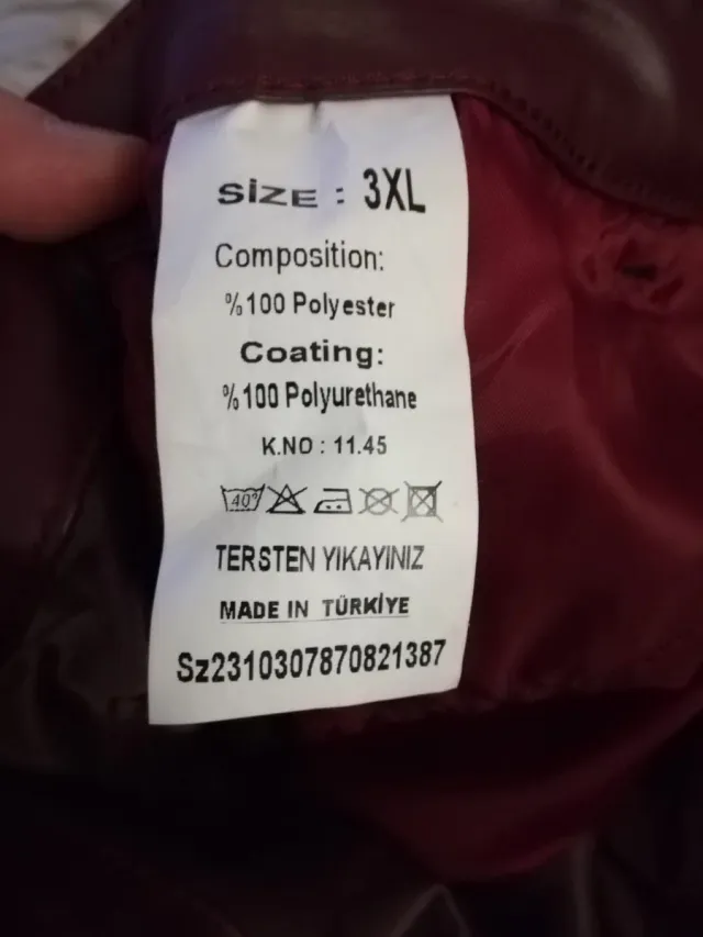 Pantaloni ecopelle XXXL stropicciati