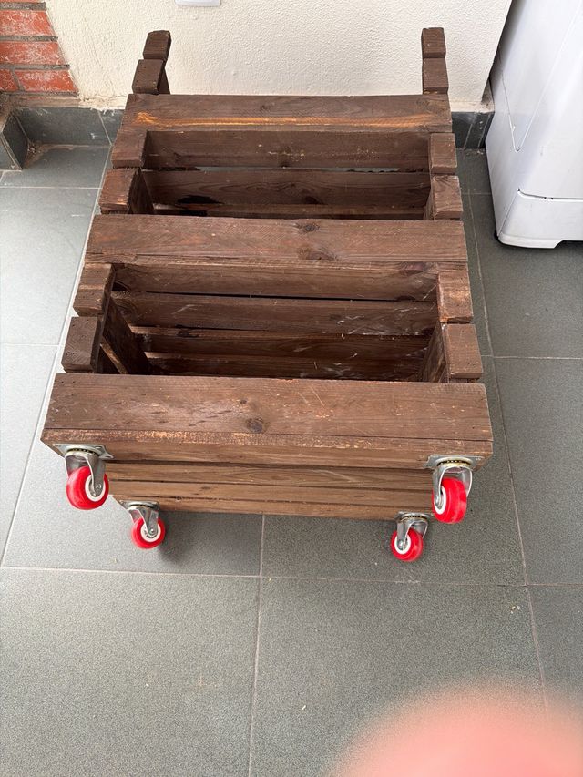 Móveis em madeira com rodas travessa de fruta/prateleira