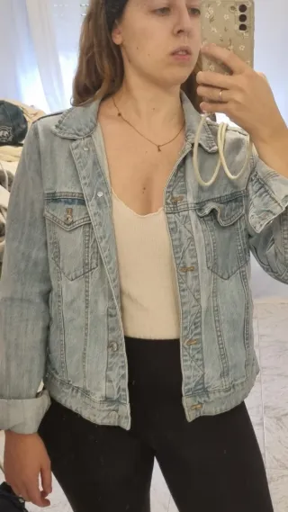 Chaqueta vaquera Mango azul