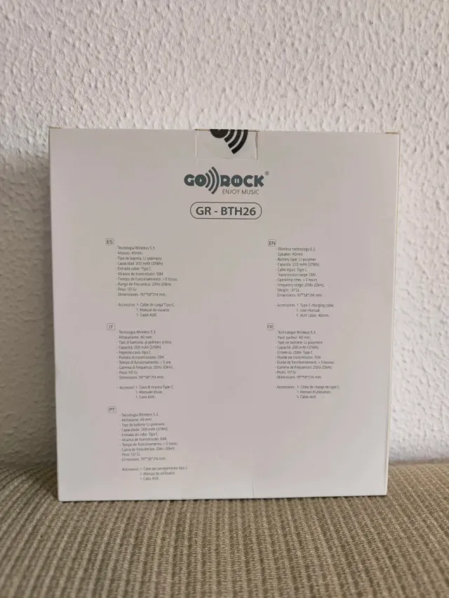 Auriculares Bluetooth Go Rock GR-BTH26 Negros