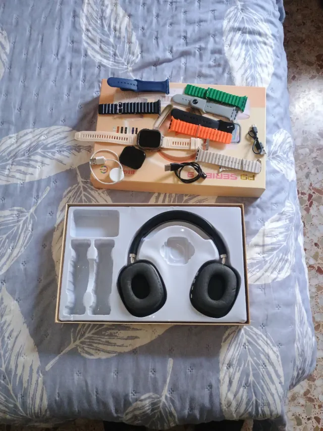 Smartwatch y Auriculares Negro/Multicolor 