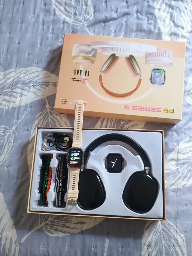 Smartwatch y Auriculares Negro/Multicolor 