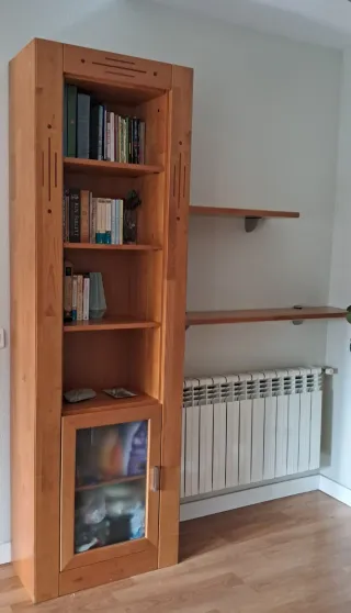 Mueble de salón madera maciza natural