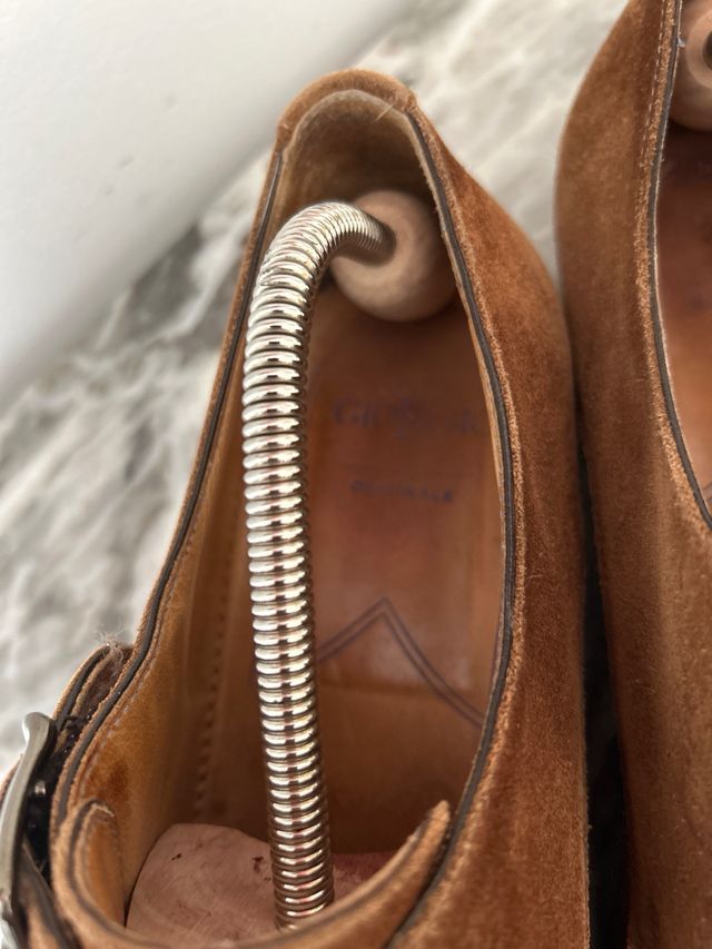 Zapatos doble hebilla caballero marrones 44