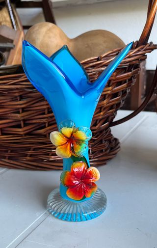 Jarrón de cristal vintage