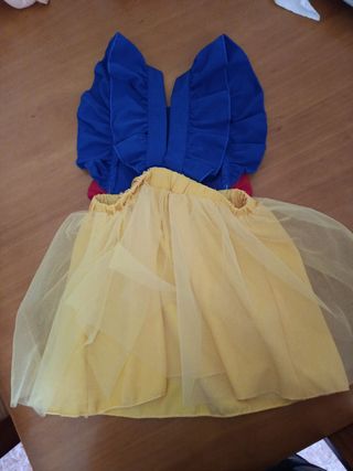 Vestido Princesa Azul y Amarillo