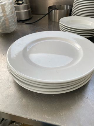 Bajo plato blanco Hostelería
