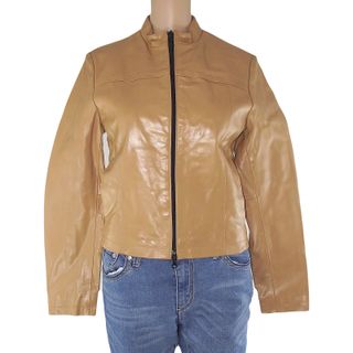 Giacca Vera Pelle Marrone Donna Tg. M