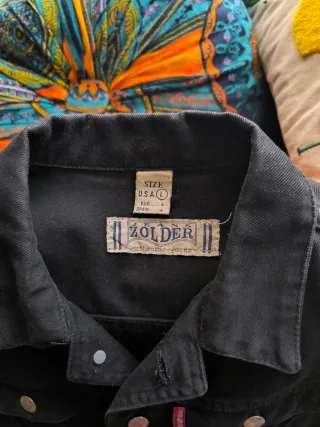 Cazadora Vaquera  Negra Mujer Talla M.