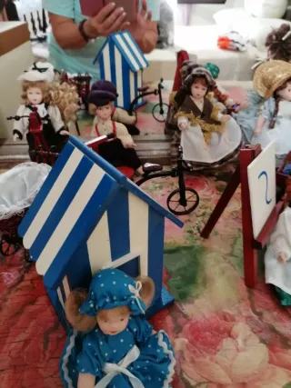 Juego Muñecas Porcelana Antiguas