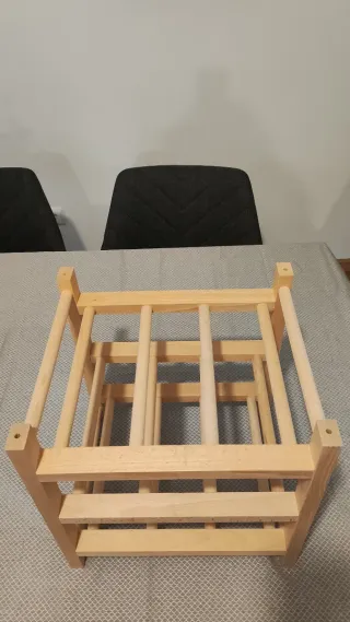 Dos botelleros madera maciza - Ikea.