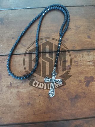 Rosario Collana Croce lavorata