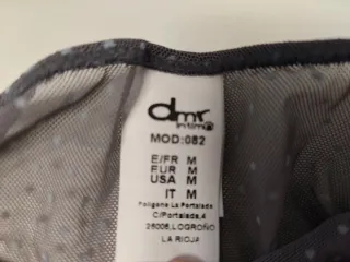 Conjunto sujetador y braga gris 90B/M