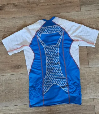 Camiseta técnica Salomon S-LAB azul/blanca