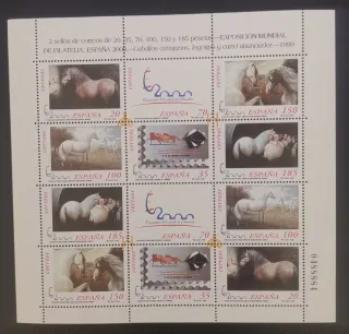 Sellos Caballos Cartujanos Hoja Bloque