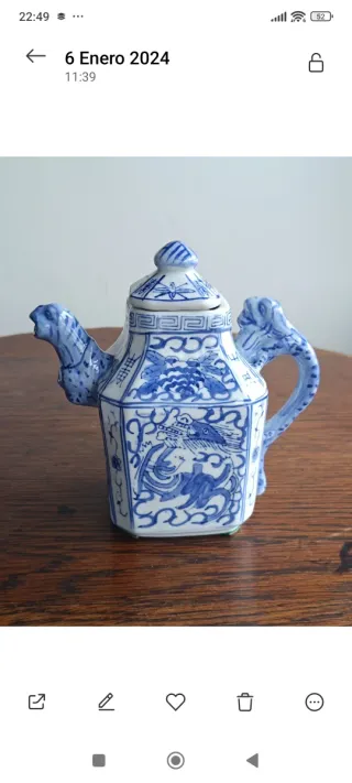 Tetera y tazas chinas vintage