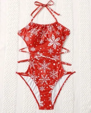 Bañador Navidad. Con etiqueta