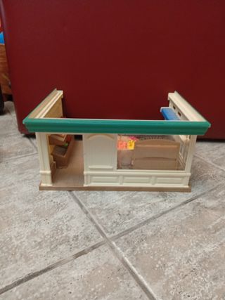 2 Casas y supermercado Sylvanian Families con figu