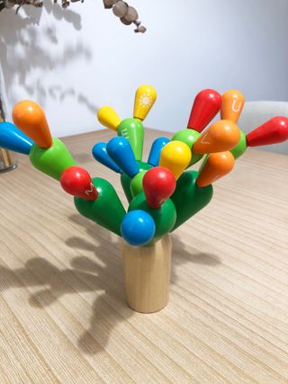 Juguete de madera educativo Cactus 3 años