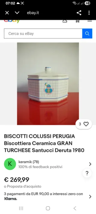 Biscottiera ceramica Deruta
