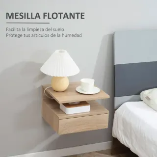 Juego de 2 Mesitas de Noche Colgantes