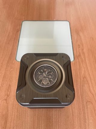 Reloj Caballero Frederic Dual Time Negro/Plata