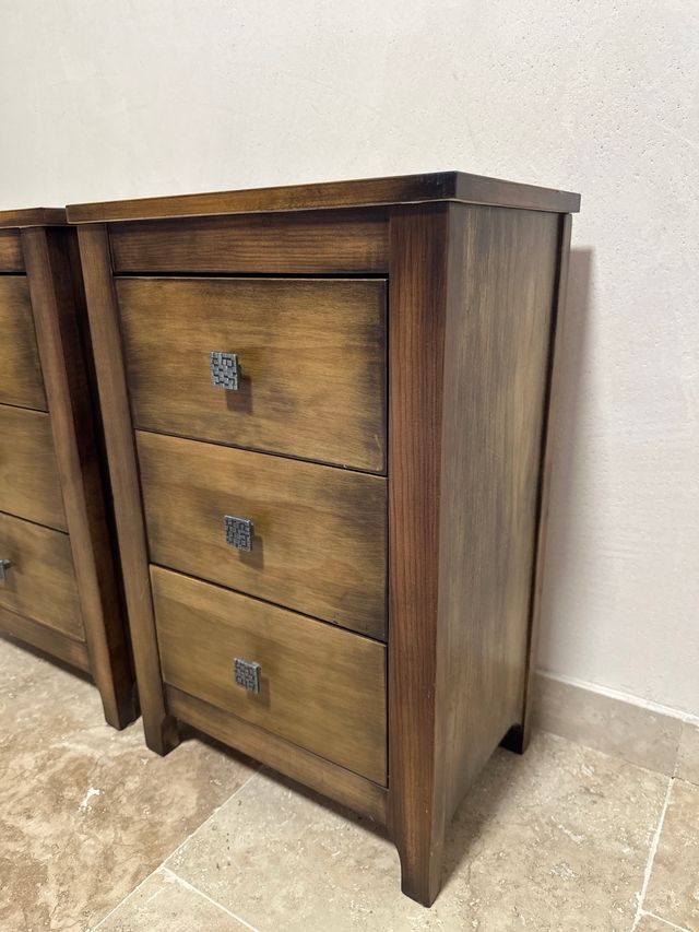 Mesitas de noche de madera (2 unidades)
