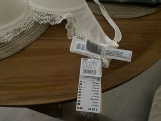 Sujetadores Women Secret 85B Rosa y Blanco