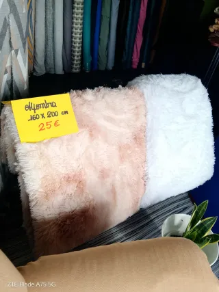 Alfombra 160x200 cm Rosa y Blanca