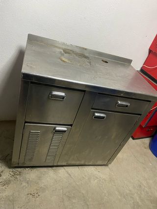 Mueble cafetero acero inoxidable
