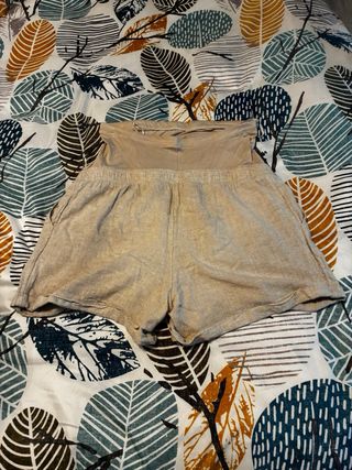 Pantalón corto premamá beige Talla M