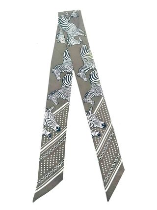 Hermès Twilly Cebra Gris y Blanco