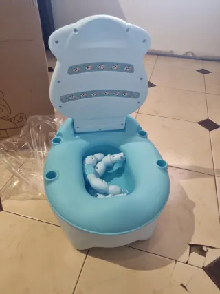 Orinal bebé vaca azul