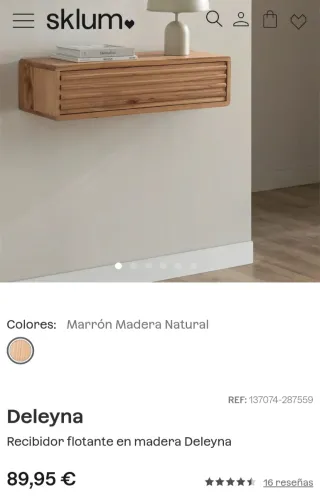 Recibidor Deleyna Sklum Madera Natural