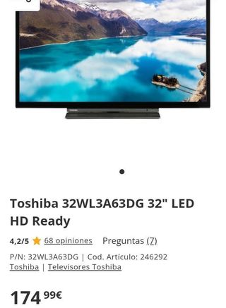 Toshiba 32WL3A63DG TV 81,3 cm (32") Smart TV