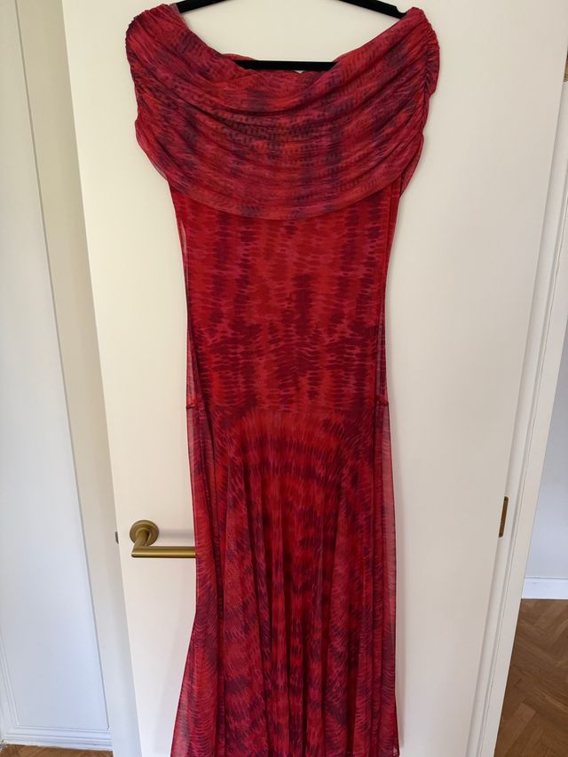 Vestido largo estampado escote multiposición