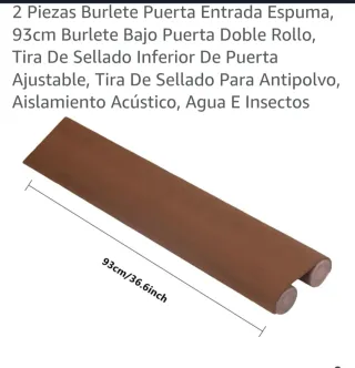 Burlete Puerta Doble Rollo 93cm
3 unidades
