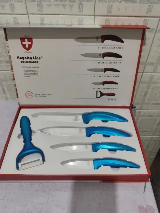 Set 5 Coltelli Ceramica Royalty Line