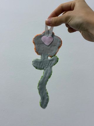 Decoración Flores de Tela Hechas a Mano