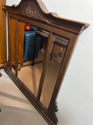 Espejo Antiguo Madera y Cristal