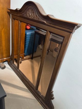 Espejo Antiguo Madera y Cristal