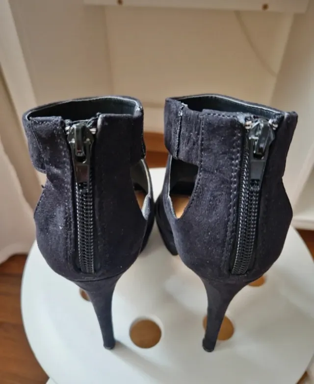 Sandalias de tacón negras