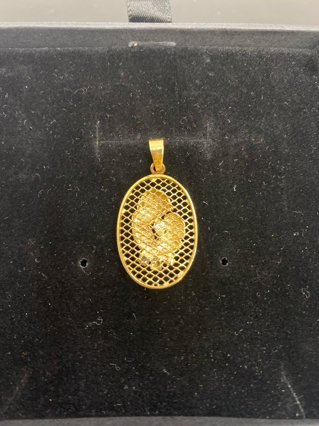Colgante Oro 18k Enamorados Circonitas