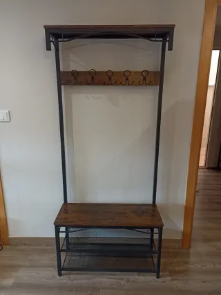 Perchero Industrial con Banco y Zapatero