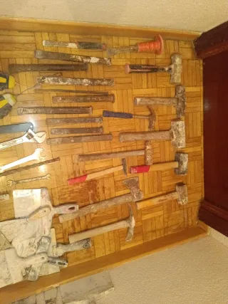 Lote de herramientas de construcción