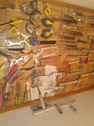 Lote de herramientas de construcción