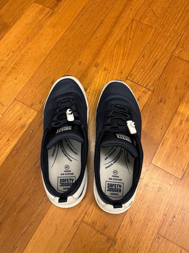 Safety Jogger Sneakers Blu/Bianco Senza Lacci