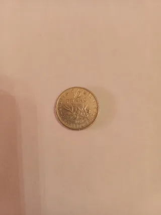 Moneda 1/2 Franco Francés 1969
