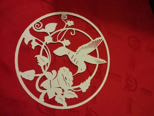 Decorazione da parete colibrì e fiori